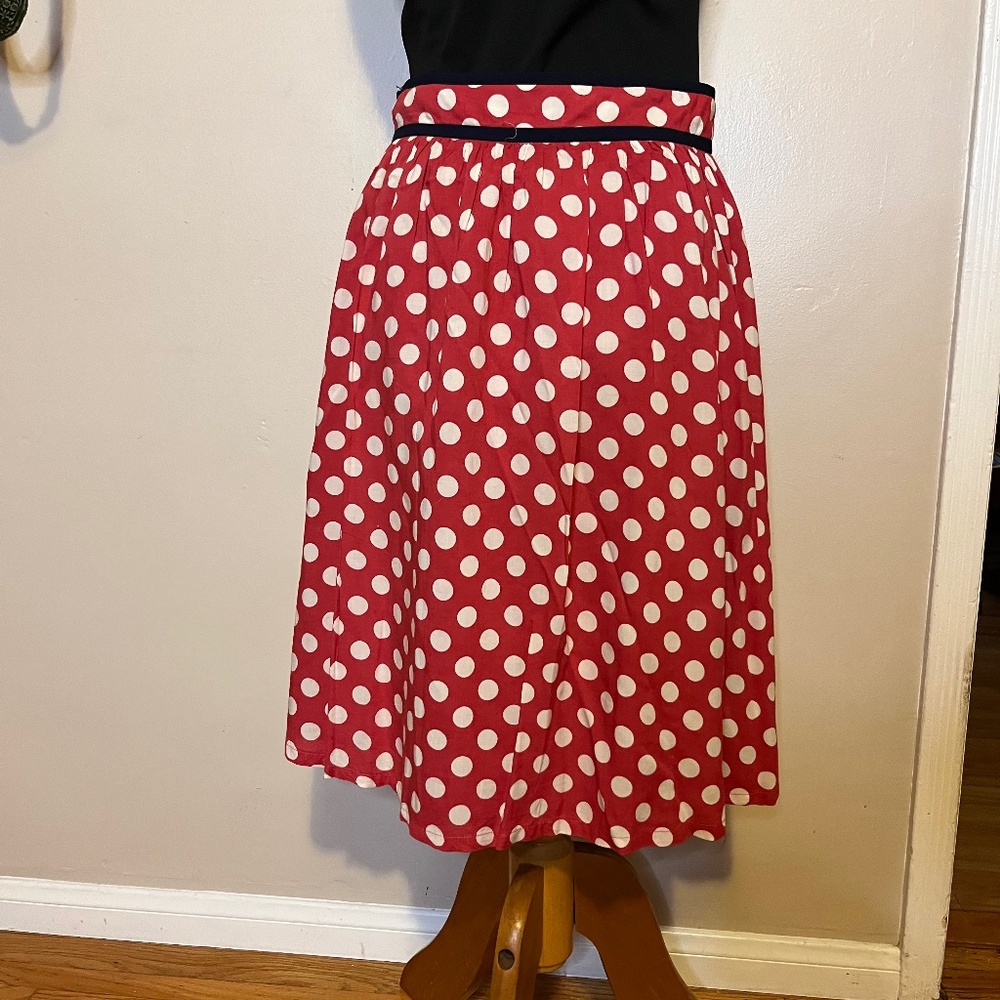 Retro Red/White polka dot skirt